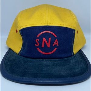 5 panel strap back hat